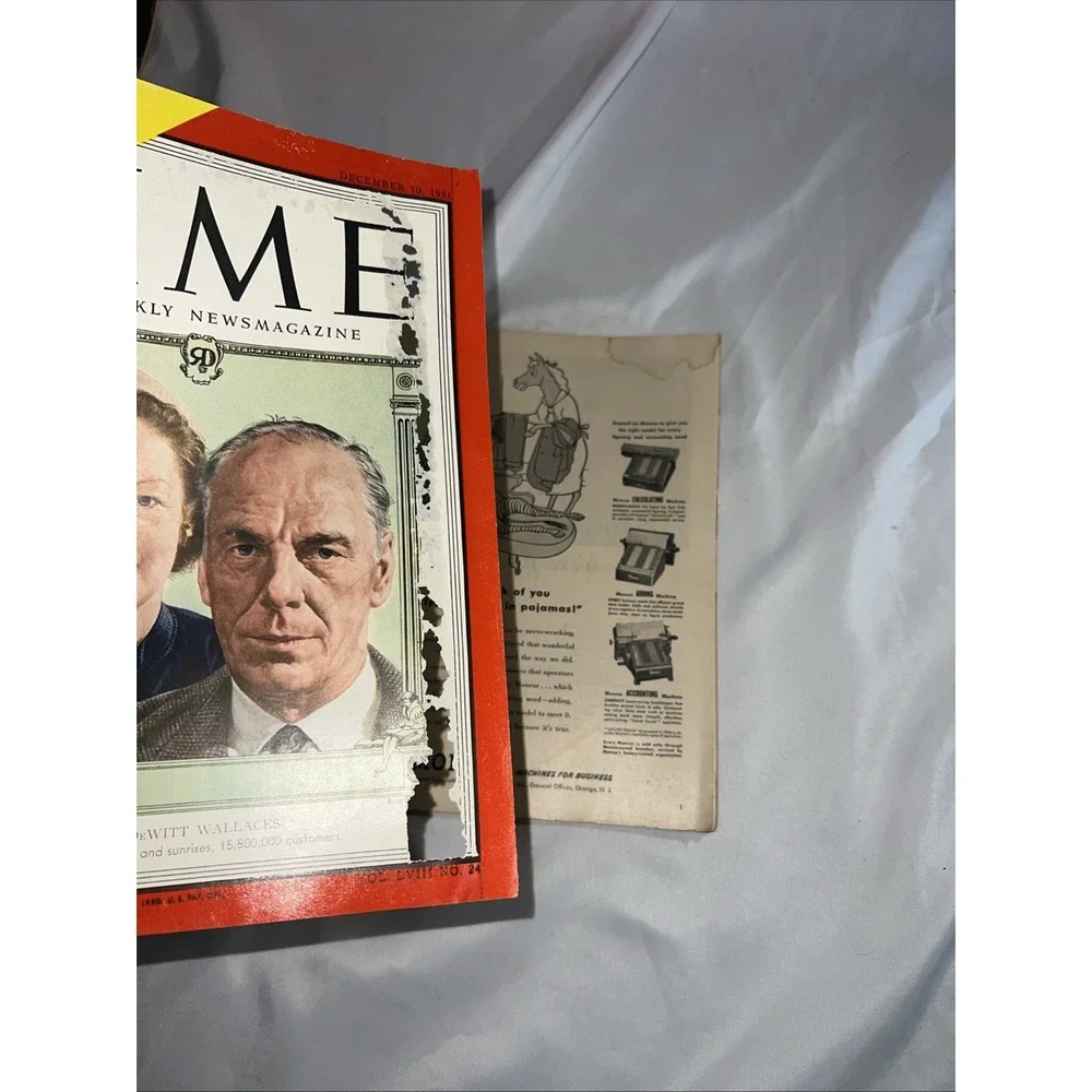 Time Magazine The DeWitt‎ Wallaces December 10, 1951 Vol LVIII No 24